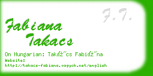 fabiana takacs business card